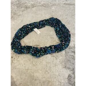NWT Vera Bradley‎ Black And Floral Pattern Infinity Scarf